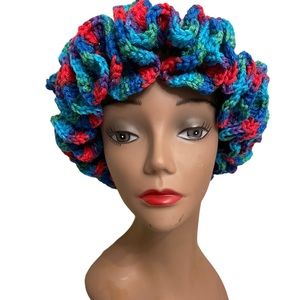 Crochet Ruffle Hat  custom-made